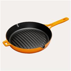 Sürel Bombe Izgaralı Demir Döküm Tava Turuncu 30 cm