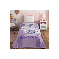 Kristal Kuromi Fun Lisanslı Tek Kişilik Battaniye