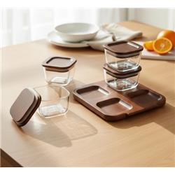 Bambum B6682 Nero-Enzo Tepsili Cam Kahvaltılık Kahvaltı Seti 9 Parça