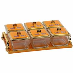 Lavin 46909 Hermes Tepsili Kare Cam Kahvaltılık Kahvaltı Seti 13 Parça