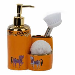 Lavin 47005 Hermes Süngerli Fırçalı Porselen Sıvı Sabunluk