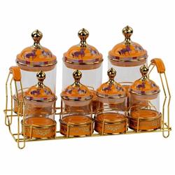 Lavin 46763 Hermes Standlı Porselen Baharat Takımı 15 Parça