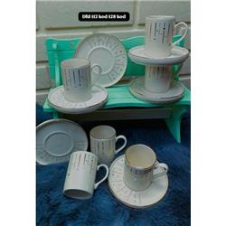 Farika Miray Yaldızlı Porselen 6 Kişilik Kahve Fincan Takımı