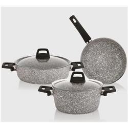 Taç 8147 MaxxCook Granit 5 Parça Tencere Seti