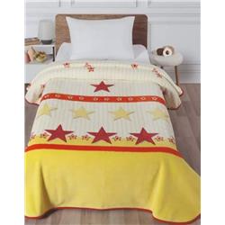 Polo Life Taraftar Sarı Kırmızı Tek Kişilik Battaniye