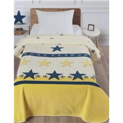 Polo Life Taraftar Sarı Lacivert Tek Kişilik Battaniye