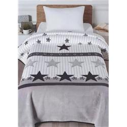 Polo Life Taraftar Siyah Beyaz Tek Kişilik Battaniye