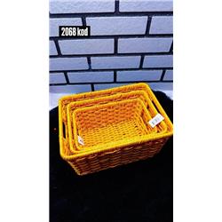 Sever Home AB2068 Hasır Örme Organizer Sepet 3lü