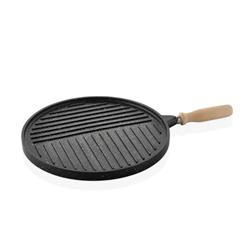 Falez Black Line Döküm Çift Taraflı Izgara Tava 34 cm