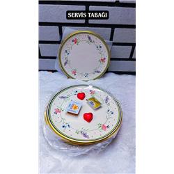 Hülger 0414 Vento Seramik Servis Tabağı 6lı