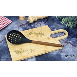 Gönül G5124 Bambu Saplı Silikon Kevgir Siyah