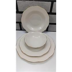 Farika Porselen Şebnem Altın Yaldızlı 24 Parça Yemek Takımı