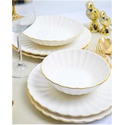 Farika Porselen Işıl Altın Yaldızlı 24 Parça Yemek Takım