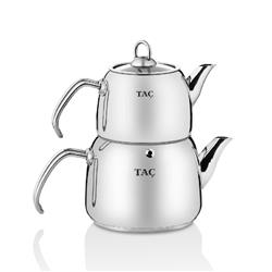 Taç Panda 4 Parça Paslanmaz Çelik Çaydanlık Takımı Orta Boy