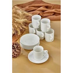 Cemre CKR3298 Porselen Sade 6 Kişilik Kahve Fincan Takımı