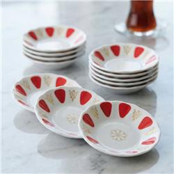 Güral Porselen AC10CT90193 Acem Kırmızı Çay Tabağı 10cm 12li