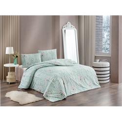 Kristal Ranforce Tek Kişilik Nevresim Takımı İnci Yeşil