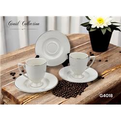 Gönül G4018 Porselen 6 Kişilik Kahve Fincan Takımı