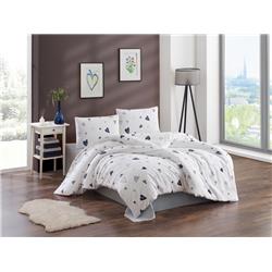 Kristal Ranforce Çift Kişilik Nevresim Takımı Duygu Lacivert