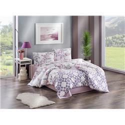 Kristal Ranforce Çift Kişilik Nevresim Takımı Motif Lila