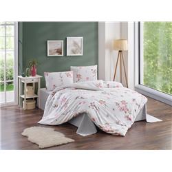 Kristal Ranforce Çift Kişilik Nevresim Takımı Açelya Pembe