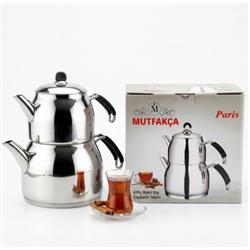 Mutfakça Paris Çaydanlık Takımı Silikon Kulp Aile Boy