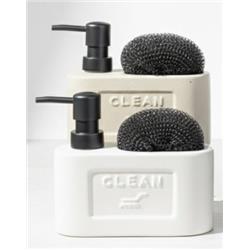 Lavin 48828 Porselen Süngerlikli Sıvı Sabunluk Beyaz