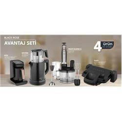 Fakir Advantage Package Black Rose Elektrikli Mutfak Çeyiz Seti 4lü Paket
