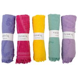 Fushia Jakarlı Plaj Havlusu 70x150cm