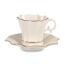 İpek CRO-100-62649 Yaldızlı Porselen 6 Kişilik Kahve Fincan Takımı