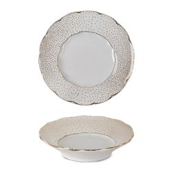 İpek CT10-64442 Yaldızlı Porselen Çay Tabağı