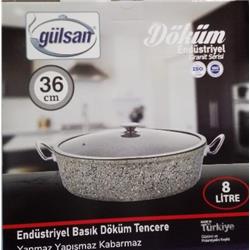 Gülsan Endüstriyel Granit Döküm Basık Tencere 36 cm