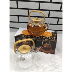 Cambu CMB4494 Balkabağı Bambu Kapaklı Borosilikat Cam Demlik 1600 Ml