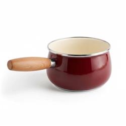 Bambum B7681 Lumino Ahşap Saplı Emaye Tava Kırmızı 14 cm