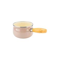 Bambum B7682 Lumino Ahşap Saplı Emaye Tava Bej 14 cm