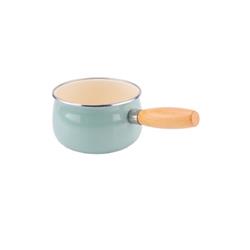 Bambum B7684 Lumino Ahşap Saplı Emaye Tava Yeşil 14 cm