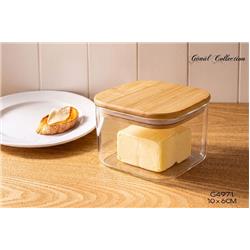 Gönül G4971 Bambu Kapaklı Cam Kavanoz 10x6 cm