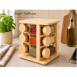 Gönül G3343 Bambu Dönerli Baharat Takımı 12li