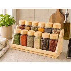 Gönül G3344 Bambu Stantlı Baharat Takımı 12li