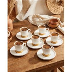 Bambum B7312 Wirtz Porselen 6 Kişilik Kahve Fincan Takımı 80 ml
