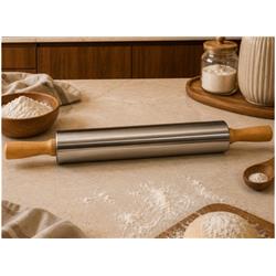 Chef Star MNB05773 Bambu Saplı Paslanmaz Çelik Merdane