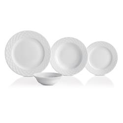 Güral Porselen ALF24Y400 Alfa 24 Parça Yemek Takımı Krem
