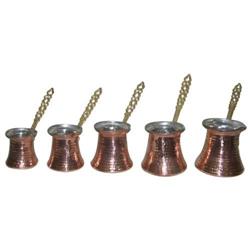 Bakır Cezve Seti 5li