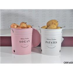 Cooker Metal Patates Soğan Kovası Tekli 22x22
