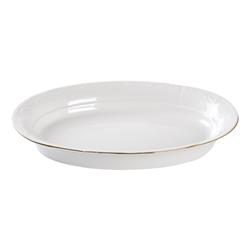 İpek Porselen Yaldızlı Kayık Tabak 26 cm -3 Adet-
