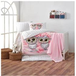 Kristal Bebek Nevresim Takımı Happy Lambs Pink