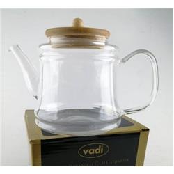 Vadi VD6066 Bambu Kapaklı Cam Çaydanlık