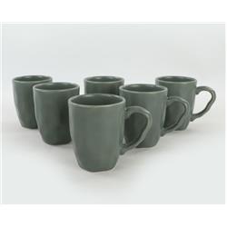 Keramika Organik Stoneware Kupa 10cm 370 ml 24lü -Karma Renk-