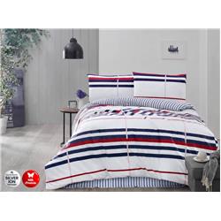 Altınbaşak Creaforce Tek Kişilik Nevresim Takımı Striped Kırmızı