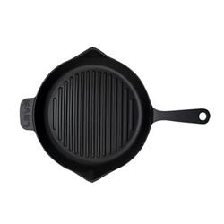 Lava Döküm Saplı Yuvarlak Izgara Tava 28 Cm